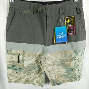 NWT Realtree Aspect Mens Small 28/30 Flat Front‎ Mirage Pr Hybrid Fishing Shorts